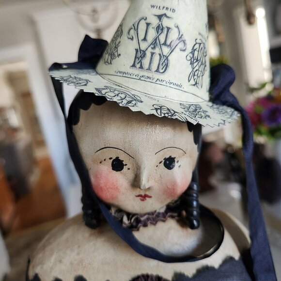 Nicol Sayre Handcrafted Folk Art Doll (witch) - Picture 1 of 14